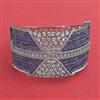 American Diamond Broad Kada with Rhodium Plating