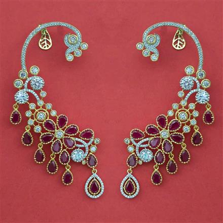 American Diamond Earcuff with 2 Tone Plating