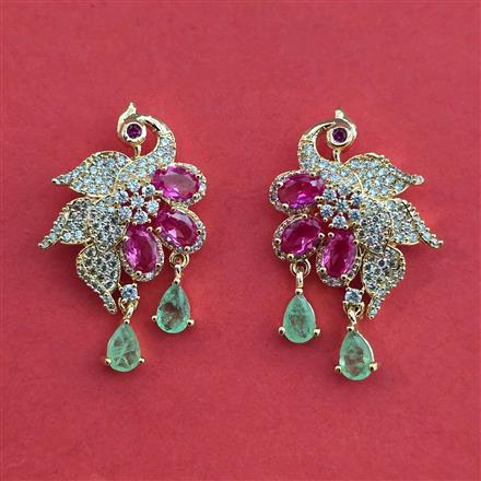 American Diamond Birds Earring with Carat Plating