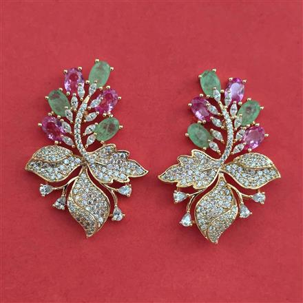 American Diamond Classic Earring with Carat Plating