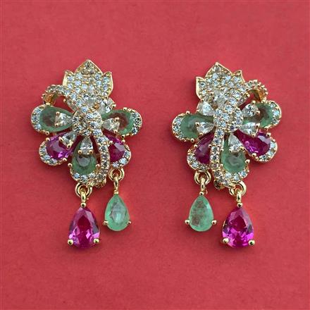 American Diamond Classic Earring with Carat Plating