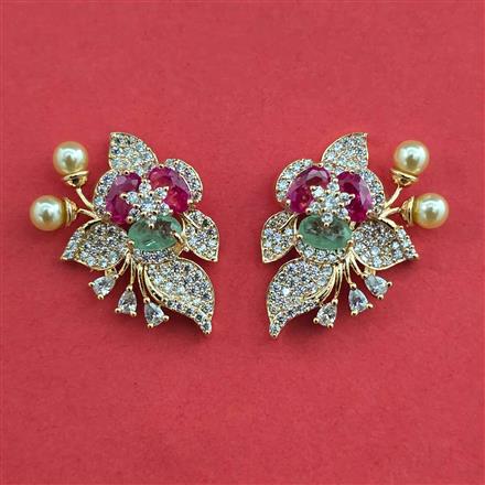 American Diamond Classic Earring with Carat Plating