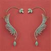 American Diamond Earcuff with Rhodium Plating 2 Tone Plating Mehndi Plating