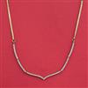 American Diamond Delicate Chain with Rhodium Plating 2 Tone Plating Mehndi Plating