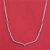 American Diamond Delicate Chain with Rhodium Plating 2 Tone Plating Mehndi Plating