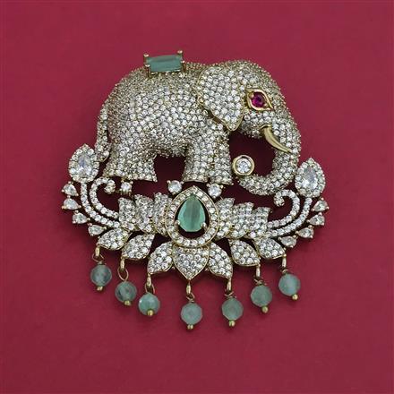 American Diamond Classic Brooch with Carat Plating