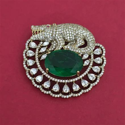 American Diamond Classic Brooch with Carat Plating