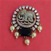 American Diamond Classic Brooch with Mehndi Plating