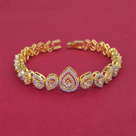 American Diamond Classic Bracelet with 2 Tone Plating