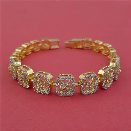 American Diamond Classic Bracelet with 2 Tone Plating