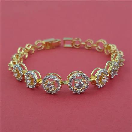 American Diamond Classic Bracelet with 2 Tone Plating