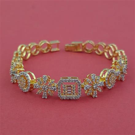 American Diamond Classic Bracelet with 2 Tone Plating