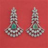 American Diamond Classic Earring with Rhodium Plating