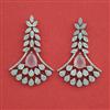 American Diamond Classic Earring with Rhodium Plating
