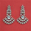 American Diamond Classic Earring with Rhodium Plating