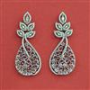 American Diamond Classic Earring with Rhodium Plating