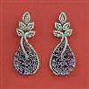 American Diamond Classic Earring with Rhodium Plating