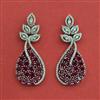 American Diamond Classic Earring with Rhodium Plating