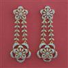 American Diamond Long Earring with 2 Tone Plating