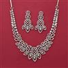American Diamond Classic Necklace with Rhodium Plating