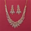 American Diamond Classic Necklace with 2 Tone Plating
