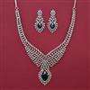 American Diamond Classic Necklace with Rhodium Plating
