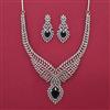 American Diamond Classic Necklace with Rhodium Plating
