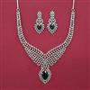 American Diamond Classic Necklace with Rhodium Plating