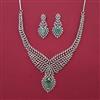 American Diamond Classic Necklace with Rhodium Plating