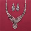 American Diamond Classic Necklace with Rhodium Plating