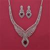 American Diamond Classic Necklace with Rhodium Plating