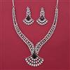 American Diamond Classic Necklace with Rhodium Plating