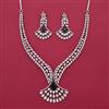 American Diamond Classic Necklace with Rhodium Plating