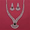 American Diamond Classic Necklace with Rhodium Plating
