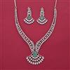 American Diamond Classic Necklace with Rhodium Plating