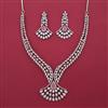 American Diamond Classic Necklace with Rhodium Plating
