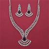 American Diamond Classic Necklace with Rhodium Plating
