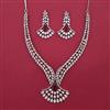 American Diamond Classic Necklace with Rhodium Plating