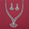 American Diamond Classic Necklace with Rhodium Plating