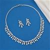 American Diamond Delicate Necklace With Gold Plating Rhodium Plating