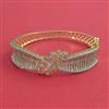 American Diamond Openable kada with Rhodium Plating 2 Tone Plating Mehndi Plating