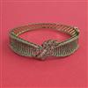 American Diamond Openable kada with Rhodium Plating 2 Tone Plating Mehndi Plating