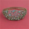 American Diamond Openable kada with Rhodium Plating 2 Tone Plating Mehndi Plating