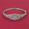 American Diamond Openable kada with Rhodium Plating 2 Tone Plating Mehndi Plating