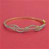 American Diamond Openable kada with Rhodium Plating 2 Tone Plating Mehndi Plating