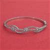 American Diamond Openable kada with Rhodium Plating 2 Tone Plating Mehndi Plating