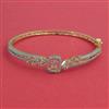 American Diamond Openable kada with Rhodium Plating 2 Tone Plating Mehndi Plating