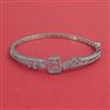 American Diamond Openable kada with Rhodium Plating 2 Tone Plating Mehndi Plating