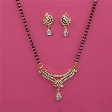 American Diamond Classic Mangalsutra with 2 Tone Plating