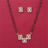 American Diamond Classic Mangalsutra with Rhodium Plating 2 Tone Plating